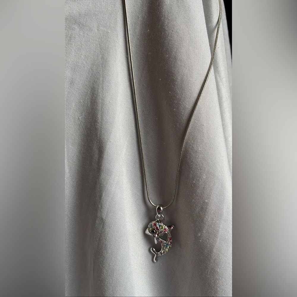 Dolphins Heart Necklace **Bonus